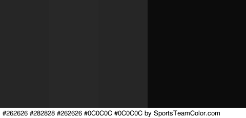 #262626 #282828 #262626 #0C0C0C #0C0C0C Colors