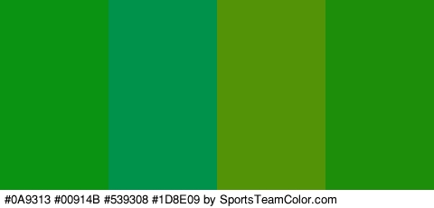 #0A9313 #00914B #539308 #1D8E09 Colors