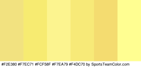 #F2E380 #F7EC71 #FCF58F #F7EA79 #F4DC70 #FFFF91 Colors