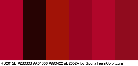 #B2012B #280303 #A01306 #990422 #B2052A #910B1F Colors