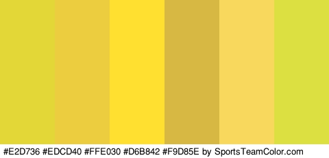 #E2D736 #EDCD40 #FFE030 #D6B842 #F9D85E #DDE041 Colors