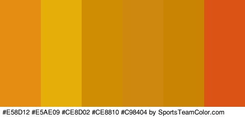 #E58D12 #E5AE09 #CE8D02 #CE8810 #C98404 #DB5415 Colors