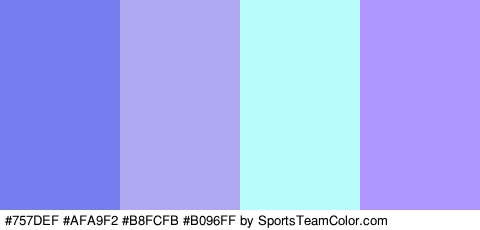 #757DEF #AFA9F2 #B8FCFB #B096FF Colors