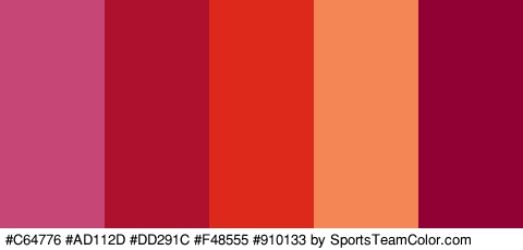 #C64776 #AD112D #DD291C #F48555 #910133 Colors