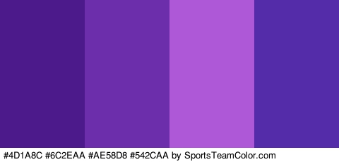 #4D1A8C #6C2EAA #AE58D8 #542CAA Colors