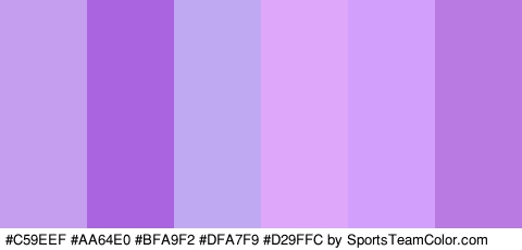 #C59EEF #AA64E0 #BFA9F2 #DFA7F9 #D29FFC #B97AE2 Colors