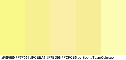 #F9F989 #F7F091 #FCEEA6 #F7ED96 #FCFCB5 Colors