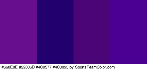 #660E8E #22006D #4C0577 #4C0093 Colors