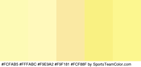 #FCFAB5 #FFFABC #F9E9A2 #F9F181 #FCF88F Colors