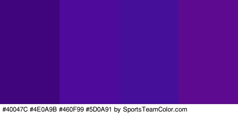 #40047C #4E0A9B #460F99 #5D0A91 Colors