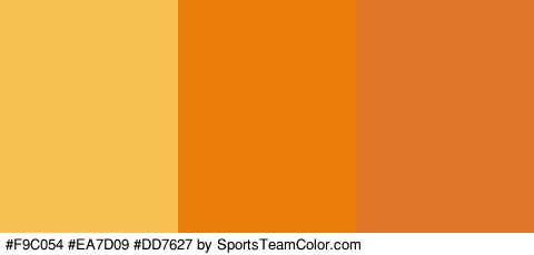 #F9C054 #EA7D09 #DD7627 Colors