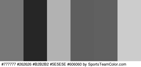 #777777 #262626 #B2B2B2 #5E5E5E #606060 #CCCCCC Colors