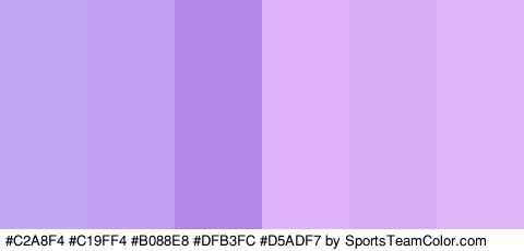 #C2A8F4 #C19FF4 #B088E8 #DFB3FC #D5ADF7 #DFB7F7 Colors