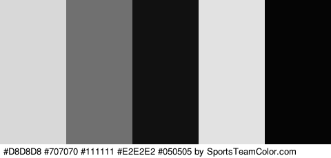 #D8D8D8 #707070 #111111 #E2E2E2 #050505 Colors