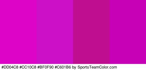 #DD04C8 #CC10C8 #BF0F90 #C601B6 Colors