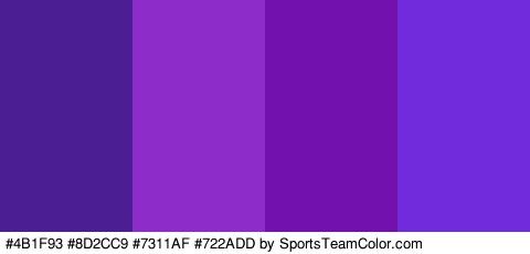 #4B1F93 #8D2CC9 #7311AF #722ADD Colors