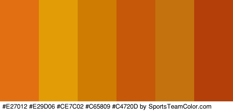 #E27012 #E29D06 #CE7C02 #C65809 #C4720D #B53F09 Colors