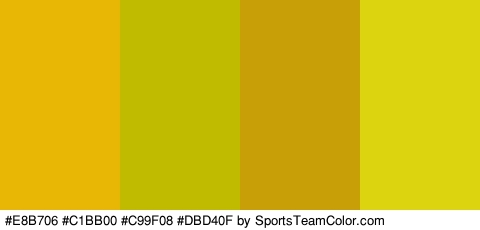 #E8B706 #C1BB00 #C99F08 #DBD40F Colors