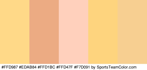 #FFD987 #EDAB84 #FFD1BC #FFD47F #F7D091 Colors