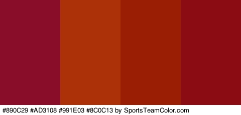 #890C29 #AD3108 #991E03 #8C0C13 Colors