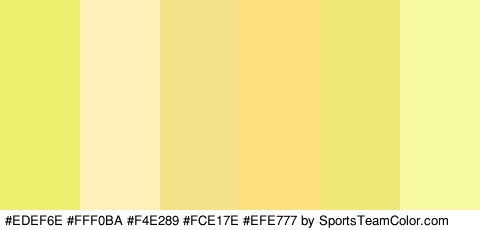 #EDEF6E #FFF0BA #F4E289 #FCE17E #EFE777 #F6F99F Colors