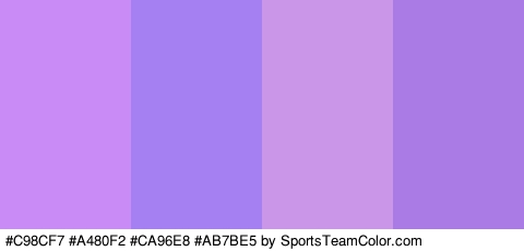 #C98CF7 #A480F2 #CA96E8 #AB7BE5 Colors