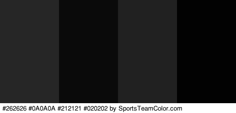 #262626 #0A0A0A #212121 #020202 Colors