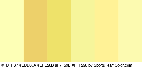 #FDFFB7 #EDD06A #EFE26B #F7F59B #FFF296 #FCF9B0 Colors