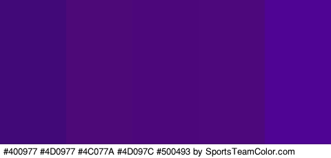 #400977 #4D0977 #4C077A #4D097C #500493 Colors