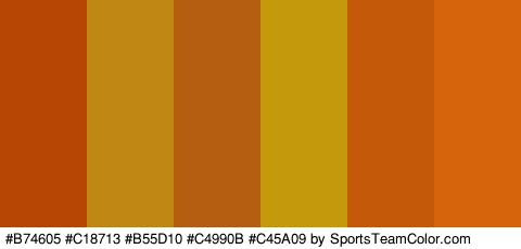 #B74605 #C18713 #B55D10 #C4990B #C45A09 #D6640C Colors