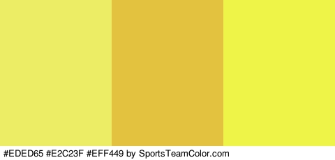 #EDED65 #E2C23F #EFF449 Colors