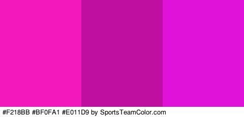 #F218BB #BF0FA1 #E011D9 Colors