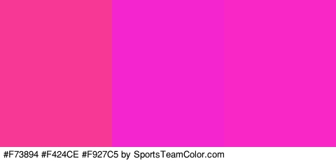 #F73894 #F424CE #F927C5 Colors