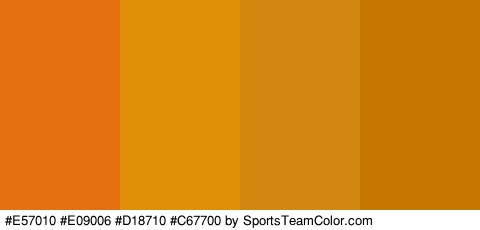 #E57010 #E09006 #D18710 #C67700 Colors