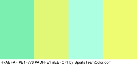 #7AEFAF #E1F776 #ADFFE1 #EEFC71 Colors