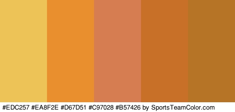 #EDC257 #EA8F2E #D67D51 #C97028 #B57426 Colors