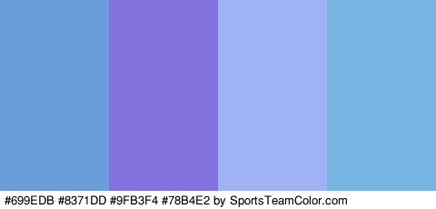 #699EDB #8371DD #9FB3F4 #78B4E2 Colors