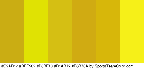 #C9AD12 #DFE202 #D6BF13 #D1AB12 #D6B70A #F7EF18 Colors