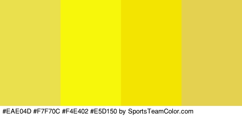 #EAE04D #F7F70C #F4E402 #E5D150 Colors