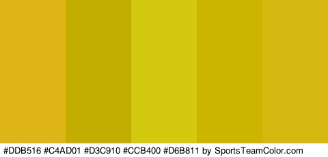 #DDB516 #C4AD01 #D3C910 #CCB400 #D6B811 Colors