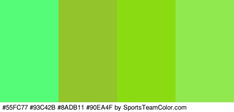 #55FC77 #93C42B #8ADB11 #90EA4F Colors