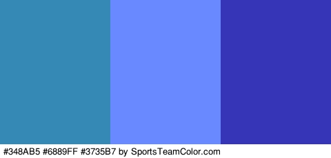 #348AB5 #6889FF #3735B7 Colors