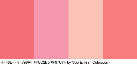 #F46E77 #F796AF #FCC2B5 #F97C7F Colors