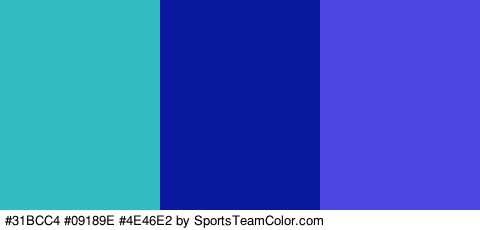 #31BCC4 #09189E #4E46E2 Colors