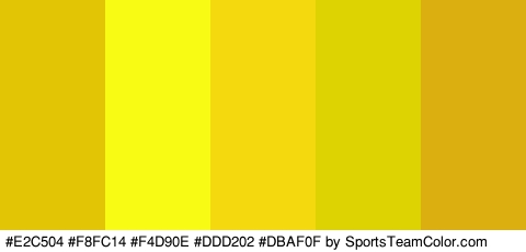 #E2C504 #F8FC14 #F4D90E #DDD202 #DBAF0F Colors