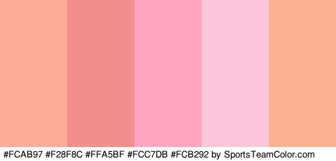 #FCAB97 #F28F8C #FFA5BF #FCC7DB #FCB292 Colors