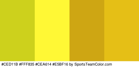 #CED11B #FFF835 #CEA614 #E5BF16 Colors