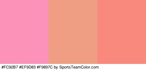 #FC92B7 #EF9D83 #F9897C Colors