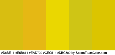 #D8BE11 #E5B814 #EAD702 #CEC514 #DBC500 Colors