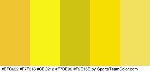 #EFC632 #F7F318 #CEC212 #F7DE02 #F2E15E Colors